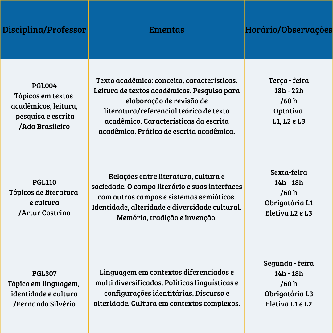 horário 2026/2