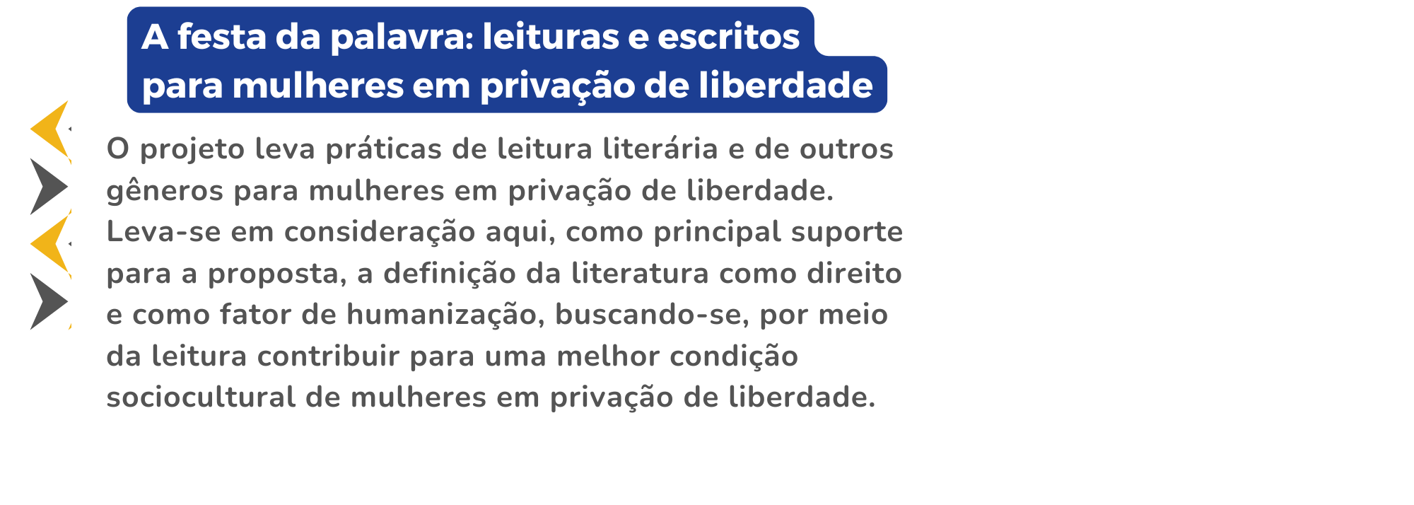 literatura para mulheres em privação